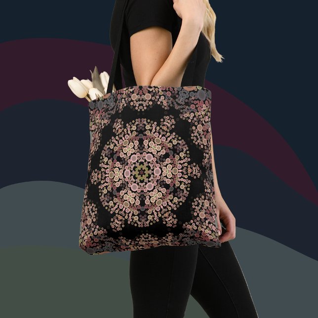 Bolso De Tela Dot Mandala Flor Marrón y gris (Subido por el creador)