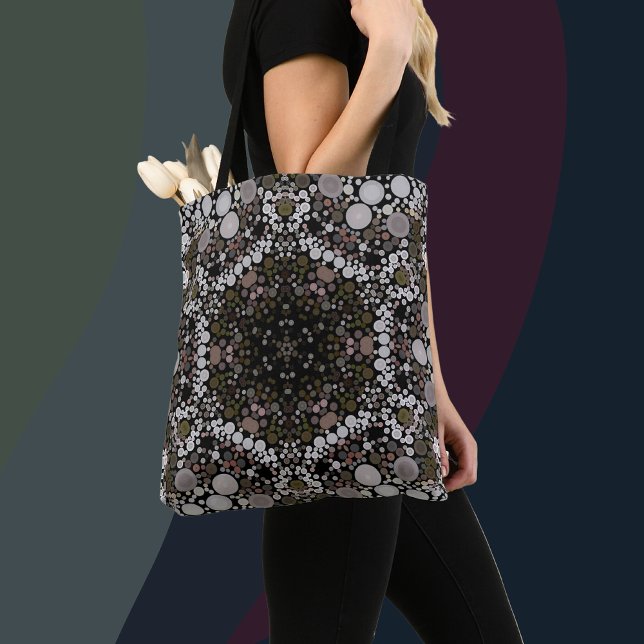 Bolso De Tela Dot Mandala Flores Marrón y blanco (Subido por el creador)