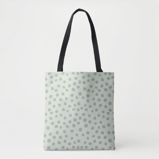 Bolso De Tela Dots Sage Green (Anverso)