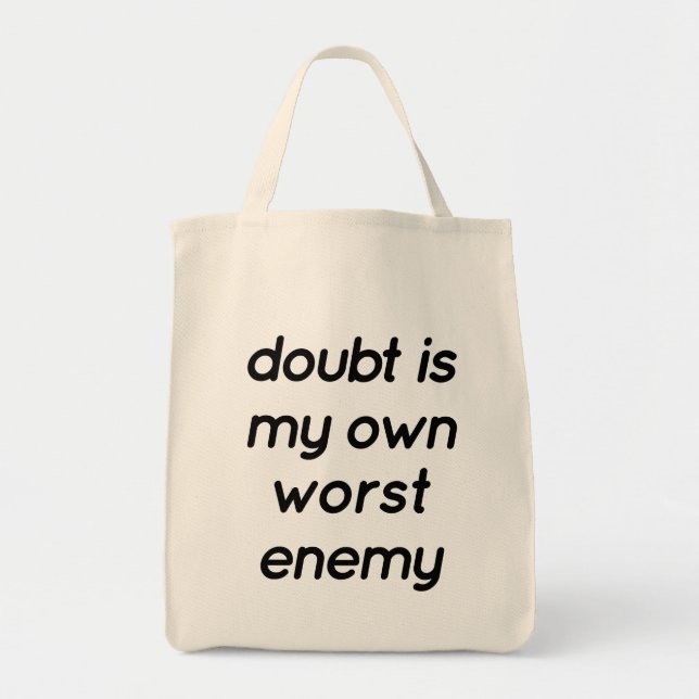 Bolso De Tela Doubt Grocery Tote Bag (Frente)