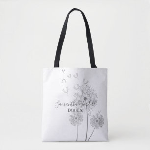 Bolso De Tela Doula Birth Services Delicate Flowers