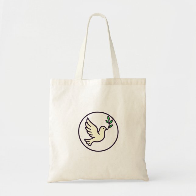 Bolso De Tela Dove Emblem Tote Bag - Paz, Simplicidad y Estilo (Frente)