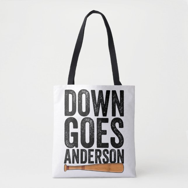 Bolso De Tela DOWN GOES ANDERSON FUNNY BASEBALL regalo ANDERSON (Anverso)