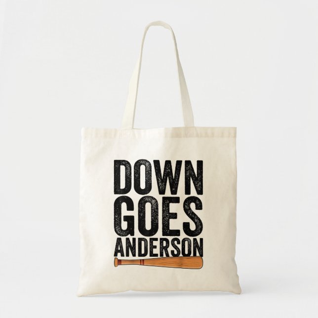 Bolso De Tela DOWN GOES ANDERSON FUNNY BASEBALL regalo ANDERSON (Frente)
