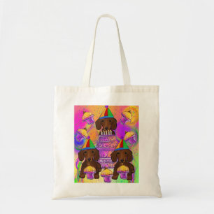 Bolso De Tela Doxies rojos