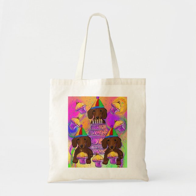 Bolso De Tela Doxies rojos (Frente)