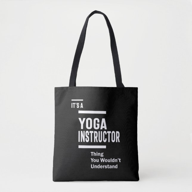 Bolso De Tela Doy el título de trabajo del instructor de yoga (Anverso)