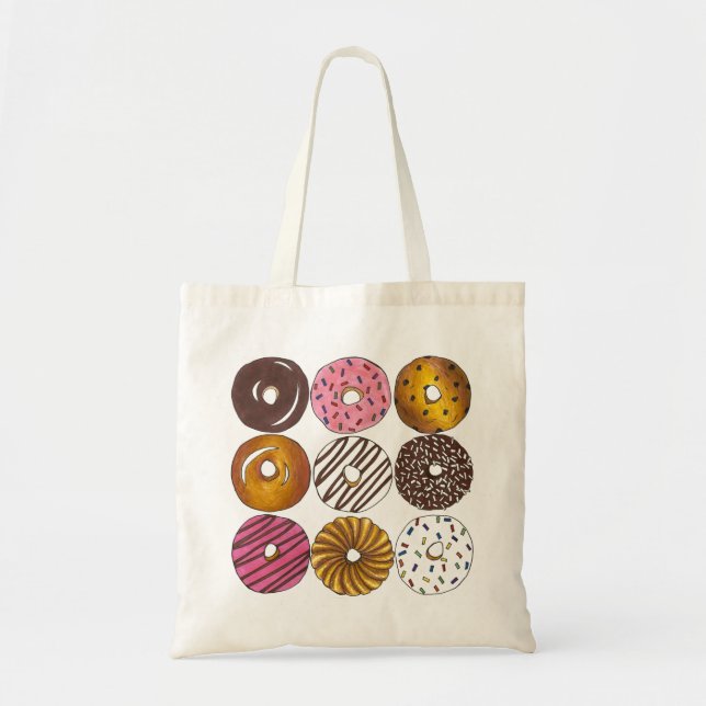 Bolso De Tela Dozen Doughnut Donuts Breakfast Foodie Pasta (Frente)