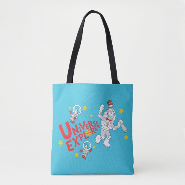 Bolso De Tela Dr. Seuss | Cat en el Explorador del universo del  (Anverso)