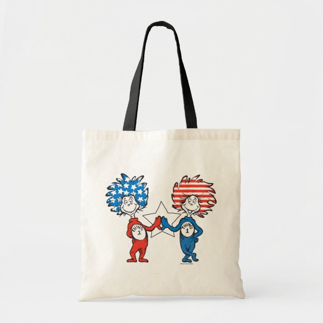 Bolso De Tela Dr. Seuss | Cosa Una Cosa Dos Gráfico Patriótico (Frente)