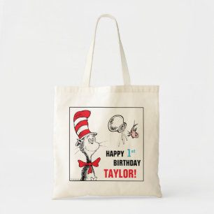 Bolso De Tela Dr. Seuss Cumpleaños del Gato en el Sombrero
