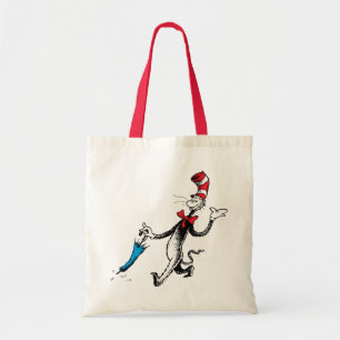 Bolso De Tela Dr. Seuss   El gato con sombrero paraguas caminata