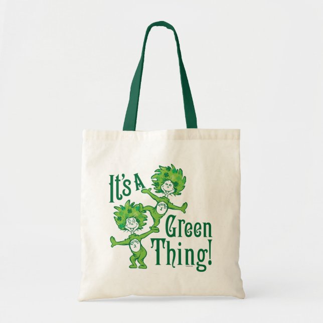 Bolso De Tela Dr. Seuss | ¡Es una cosa verde! (Frente)