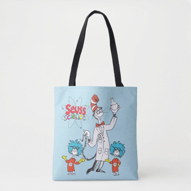 Bolso De Tela Dr. Seuss | Gato en el Gorra busca ciencia (Anverso)
