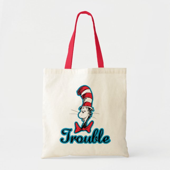 Bolso De Tela Dr. Seuss | Gato en el problema del Gorra (Frente)