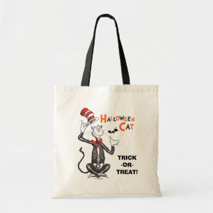 Bolso De Tela Dr. Seuss   Gato en el sombrero de Halloween
