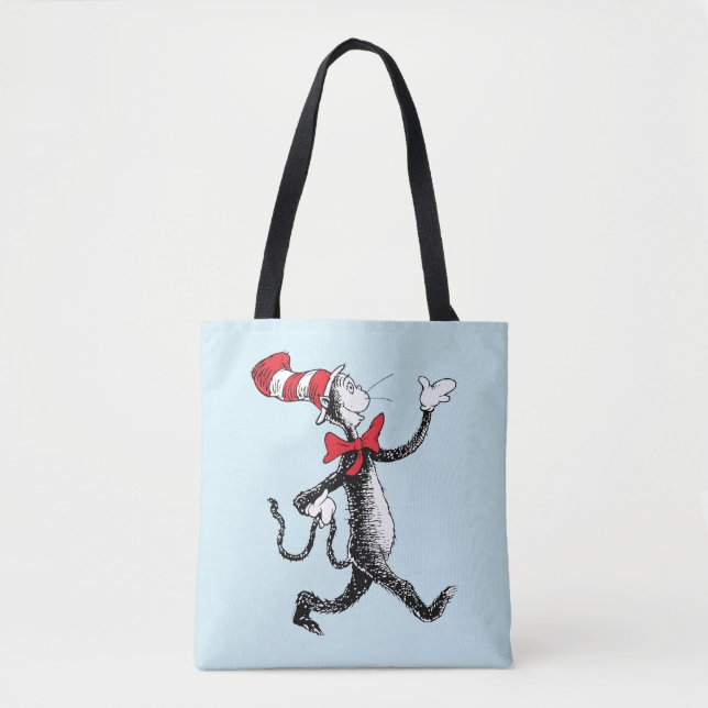 Bolso De Tela Dr. Seuss | Gato en la caminata del gato Gorra (Anverso)
