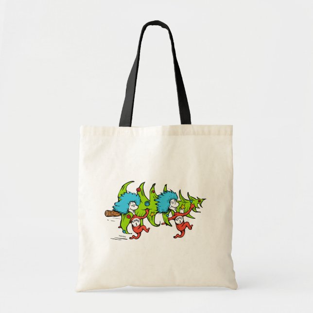 Bolso De Tela Dr. Seuss | Grinch | Navidades de Thing One Thing (Frente)