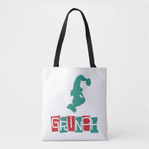 Bolso De Tela Dr. Seuss   Grinch - Rojo & Verde