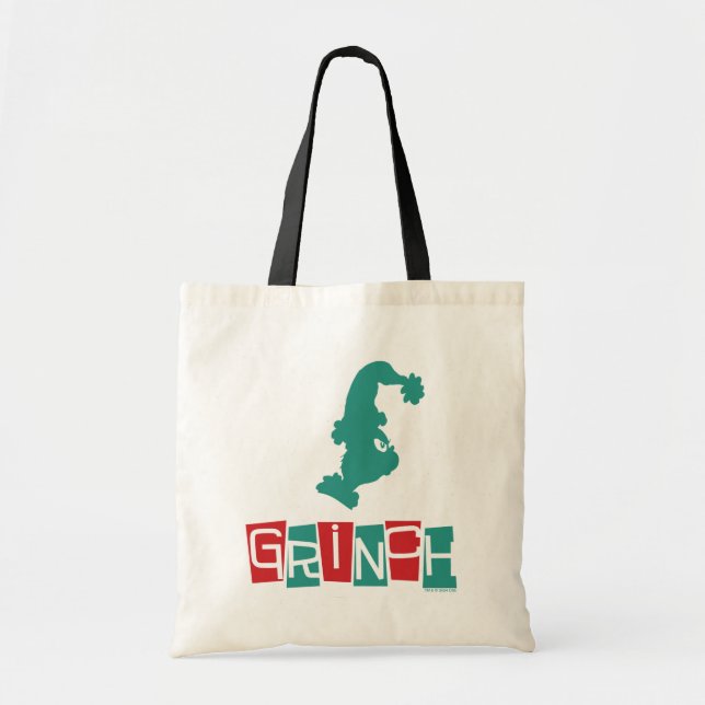 Bolso De Tela Dr. Seuss | Grinch - Rojo y Verde (Frente)