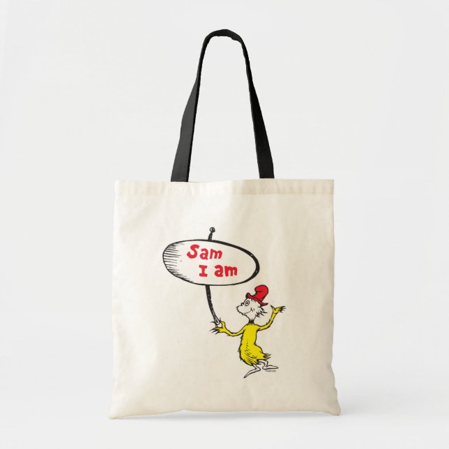 Bolso De Tela Dr. Seuss | Rótulo de Sam-I-Am (Frente)