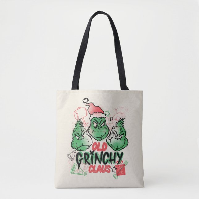 Bolso De Tela Dr. Seuss | Viejo Grinch Claus (Anverso)