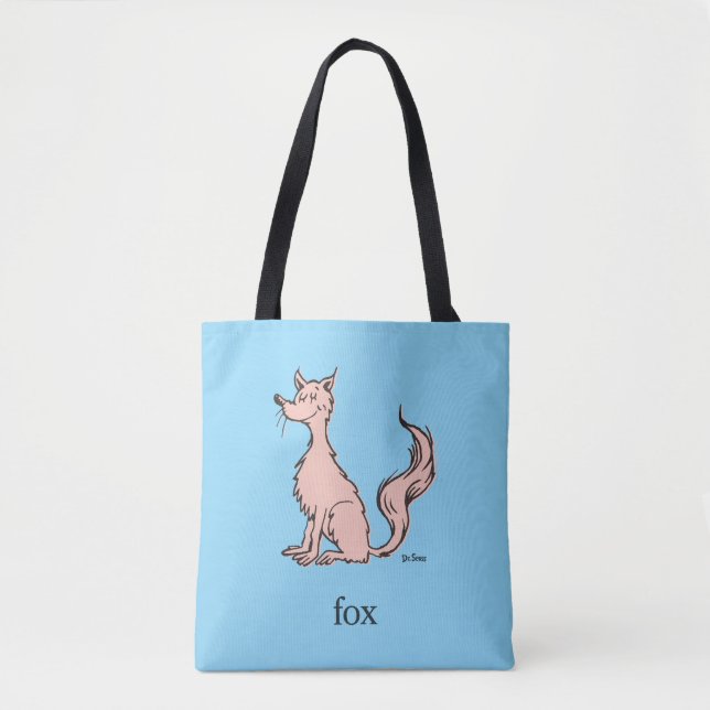 Bolso De Tela Dr. Seuss | Zorro Rosa (Anverso)