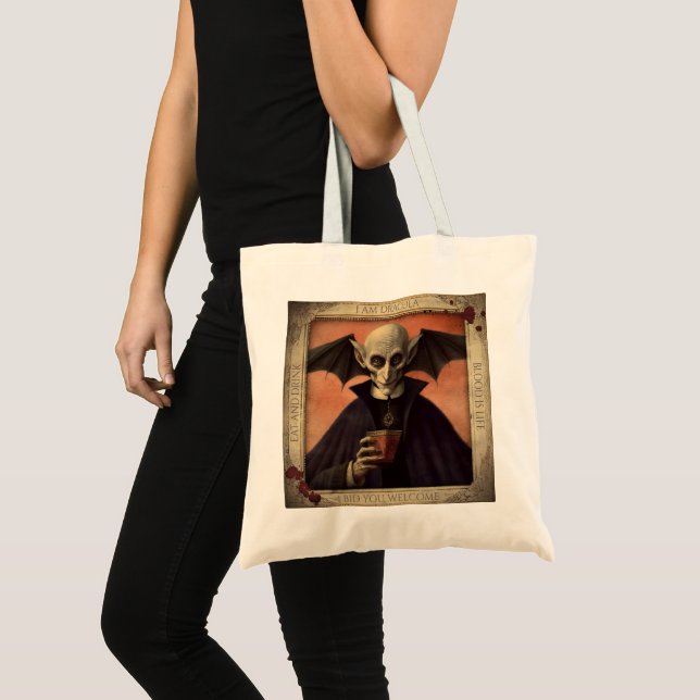 Bolso De Tela Drácula de cosecha de vómitos viciosos Halloween (Anverso (producto))
