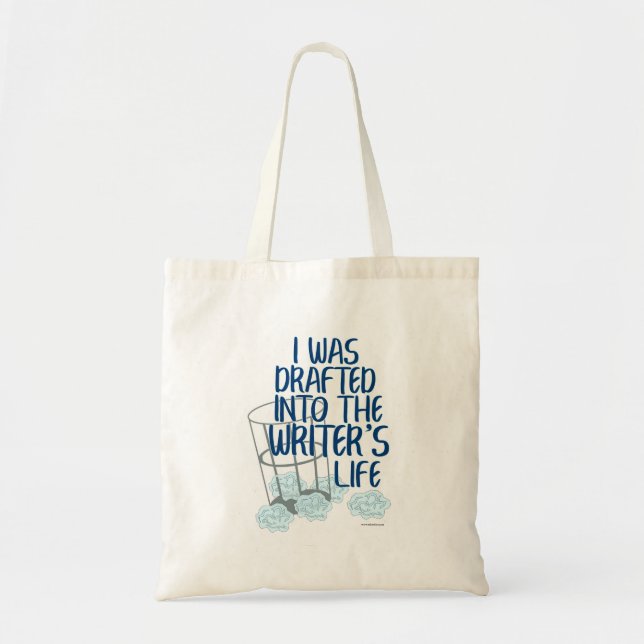 Bolso De Tela Drafted Writers Life Book Author Design (Frente)