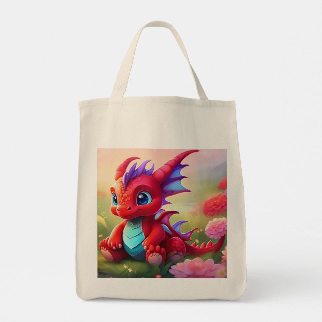 Bolso De Tela Dragón (Reverso)