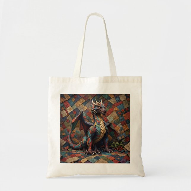 Bolso De Tela Dragón (Frente)