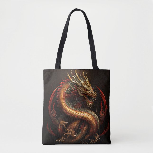 Bolso De Tela Dragón (Anverso)