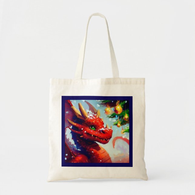 Bolso De Tela Dragón 2 de los navidades (Frente)