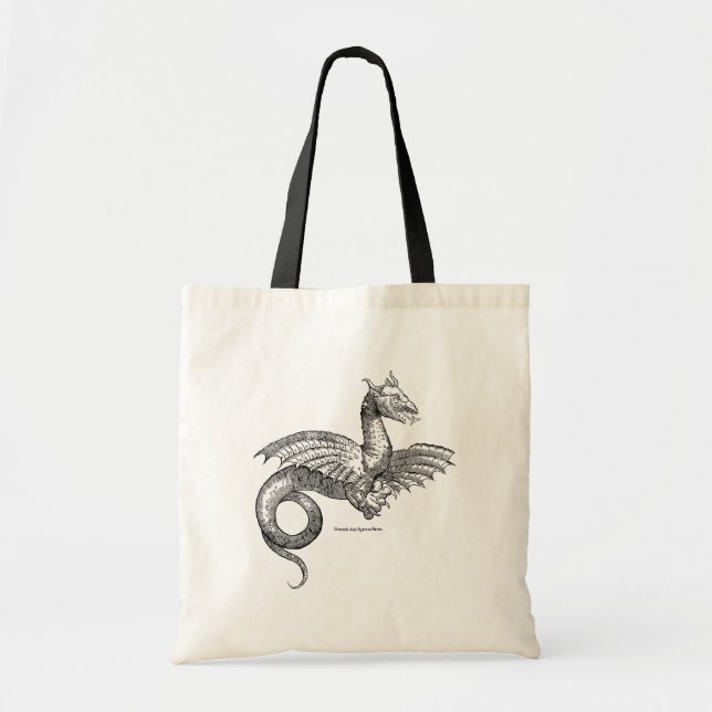 Bolso De Tela dragón alado de Historiador æ Serpentum et Draconu (Frente)