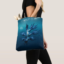 Bolso De Tela Dragón azul del mar