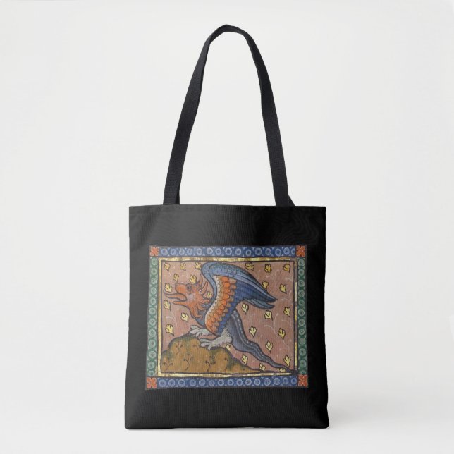 Bolso De Tela Dragón Bestiario Medieval c. 1270 (Anverso)