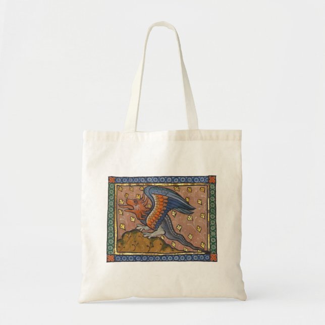 Bolso De Tela Dragón Bestiario Medieval c. 1270 (Frente)