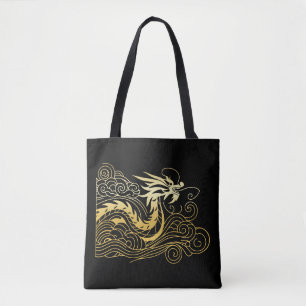 Bolso De Tela Dragón chino
