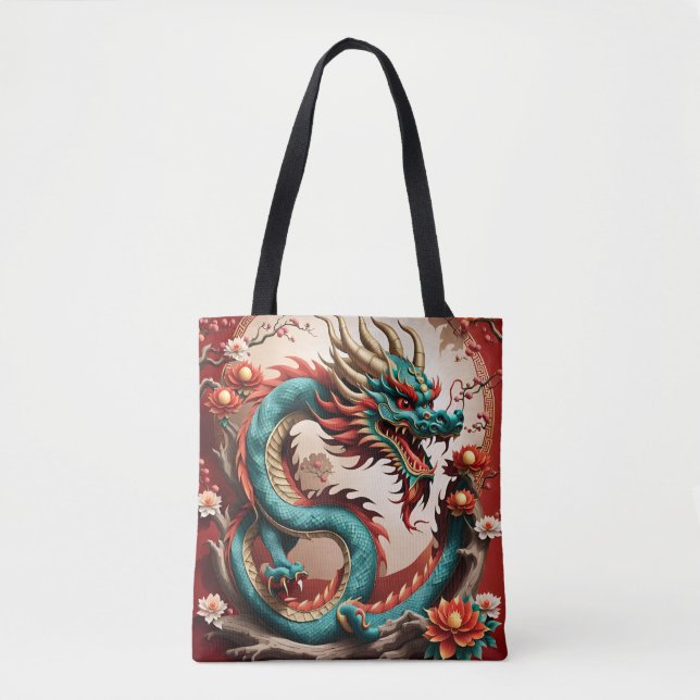 Bolso De Tela Dragón chino de Año Nuevo 2024 TB01 (Anverso)