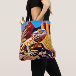 Bolso De Tela Dragón con barba del desierto