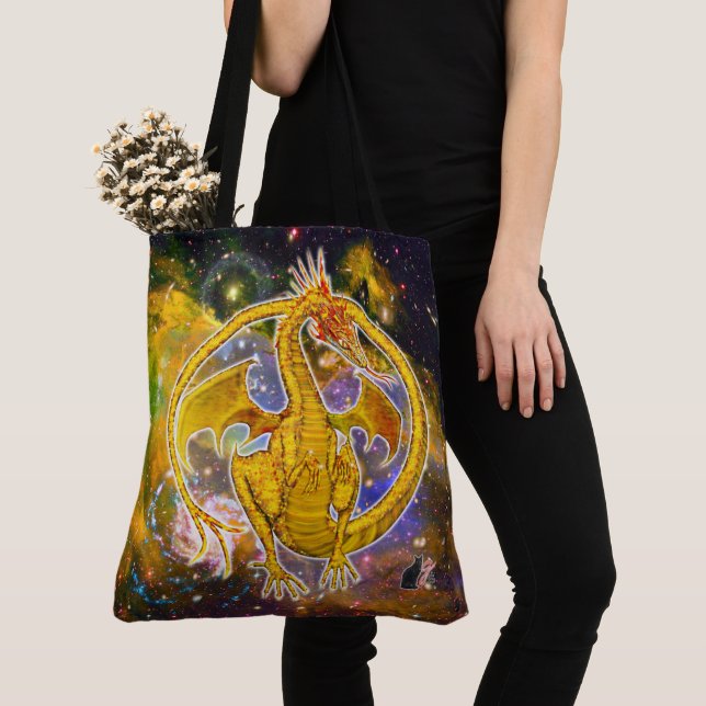 Bolso De Tela Dragón cósmico de Topaz (Detalle)