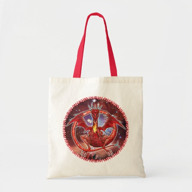 Bolso De Tela Dragón cósmico piropo (Frente)