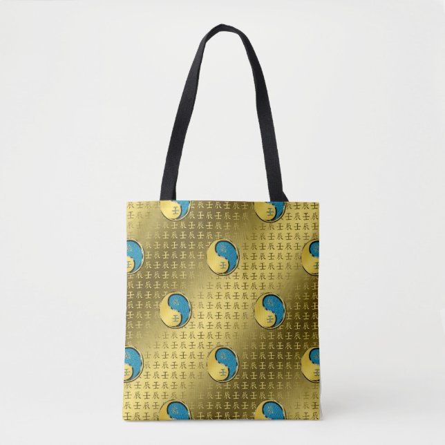 Bolso De Tela Dragón de Agua (Anverso)