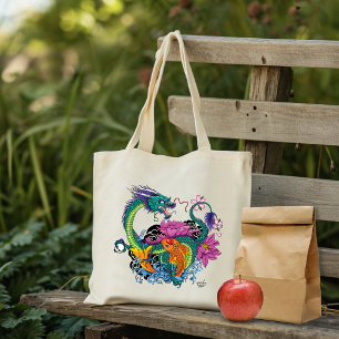 Bolso De Tela Dragón de agua chino Koi Fish