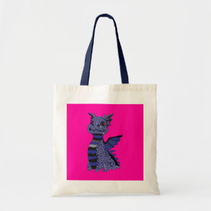 Bolso De Tela Dragón de diamantes azul