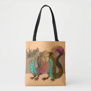 Bolso De Tela Dragón de Feathered