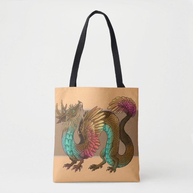 Bolso De Tela Dragón de Feathered (Anverso)