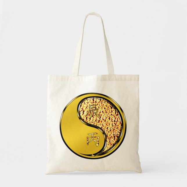 Bolso De Tela Dragón de Fuego (Frente)