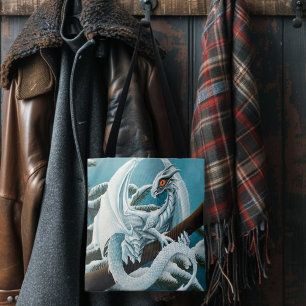 Bolso De Tela Dragón de invierno blanco para bebés