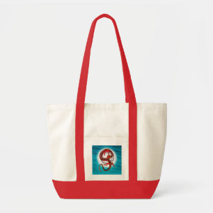 Bolso De Tela Dragón de Luna Roja Arte de Fantasía Celestial